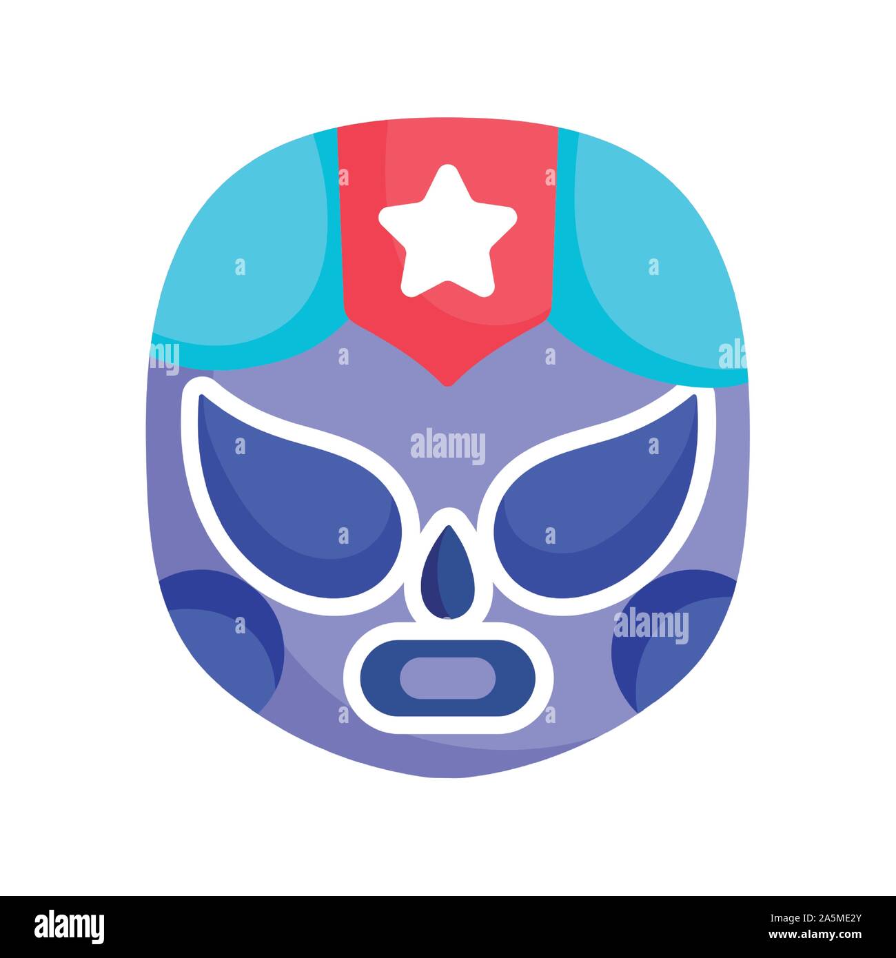 Traje de máscara de lucha libre mexicana cultura icono ilustración