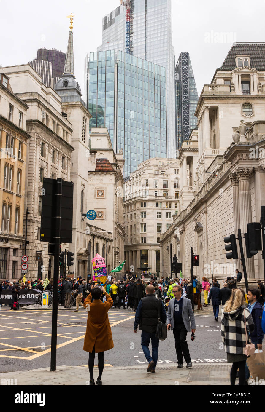 La rebelión de extinción Cambio Climático protestas Londres Octubre 2019 Foto de stock