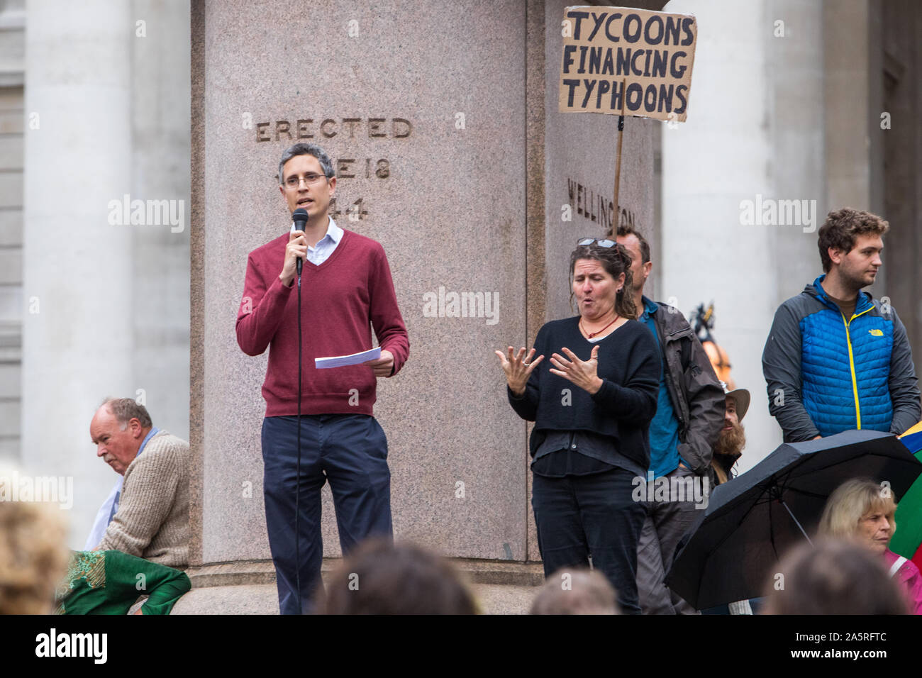 La rebelión de extinción Cambio Climático protestas Londres Octubre 2019 Foto de stock