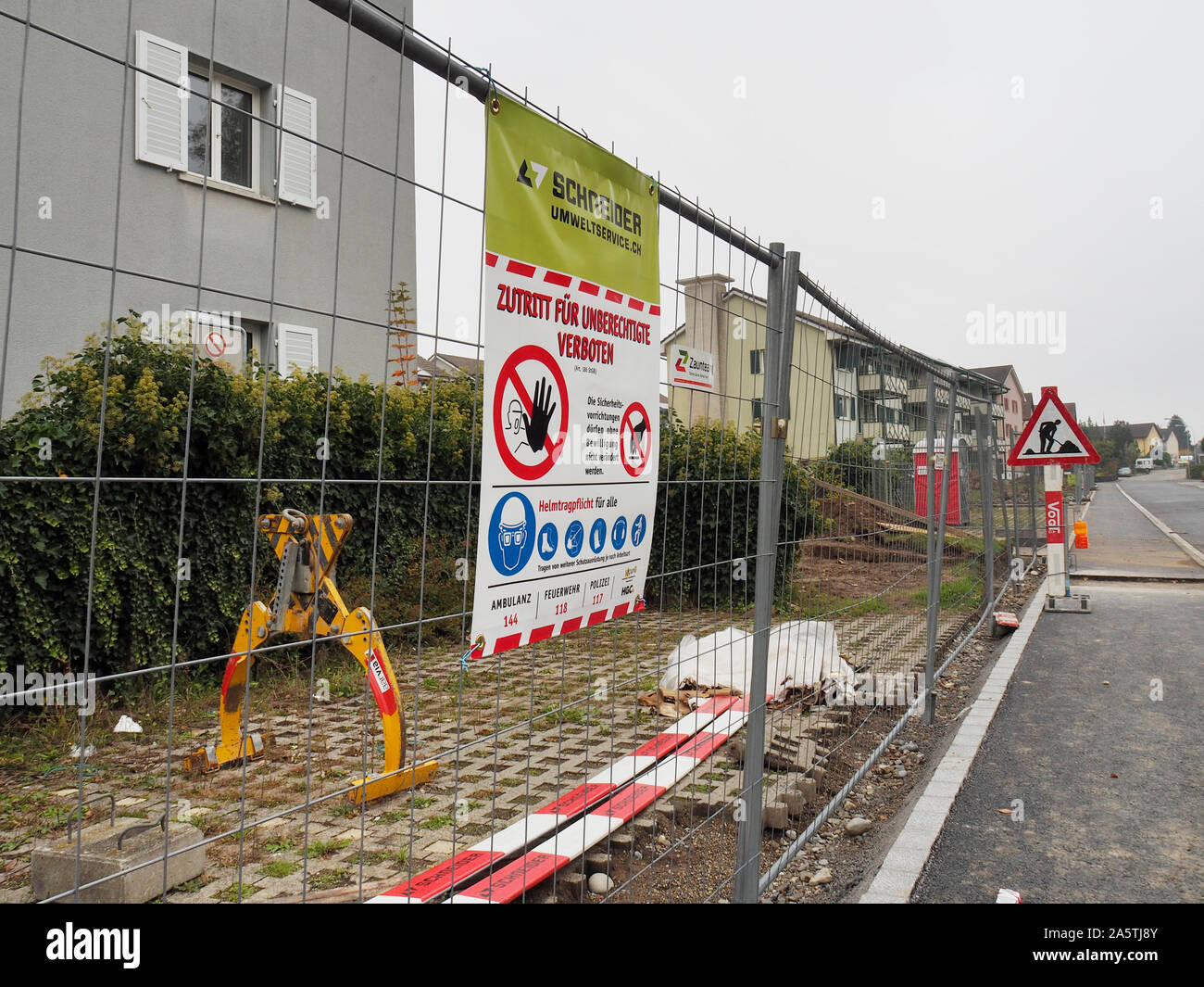 Baustelle en Regensdorf ZH Foto de stock