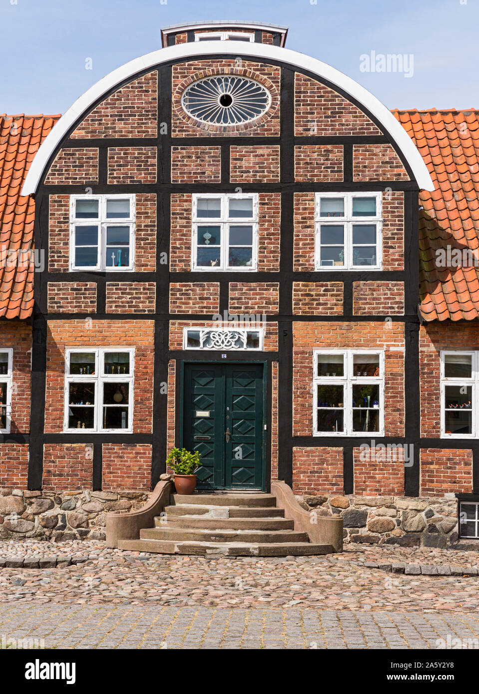 Rønne, Bornholm, Buergerhaus; Købmand Rønnes Gård Foto de stock