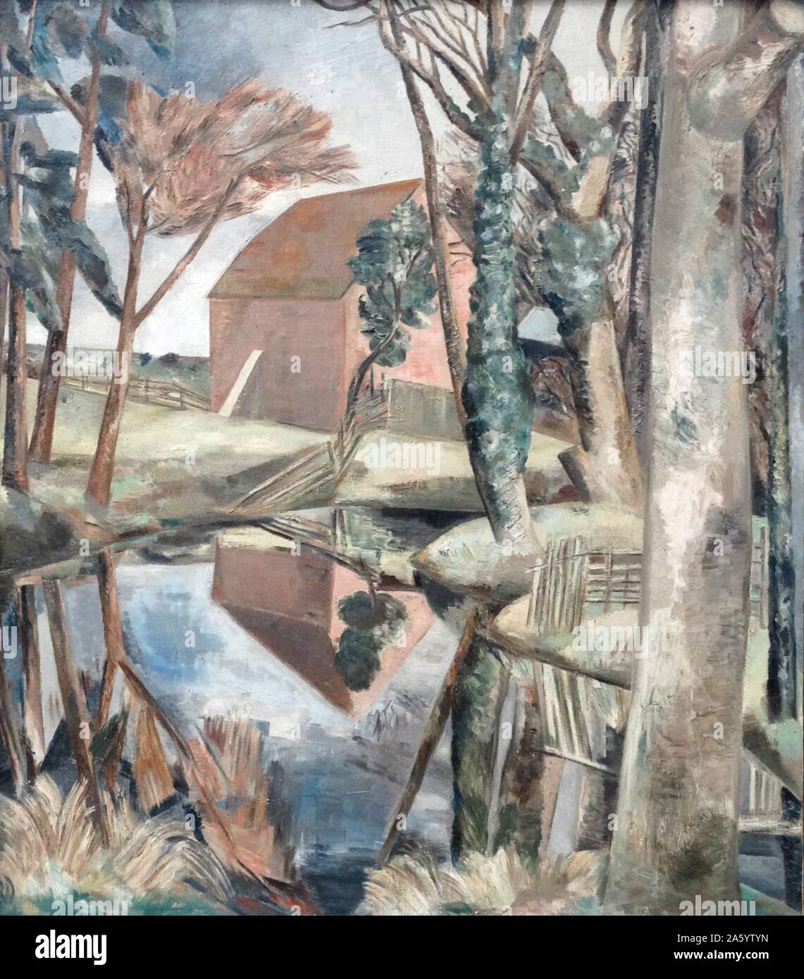 Paul Nash (1889 - 1946) Oxenbridge Pond, 1928 Óleo sobre lienzo Foto de stock
