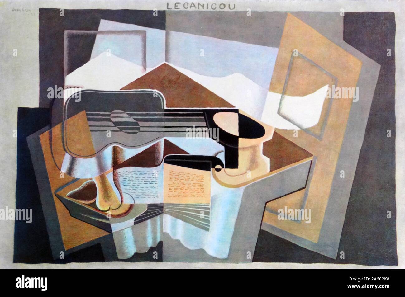 Le canigou 1921, por Juan Gris (1887 - 1927), pintor y escultor español conectado al género artístico innovador Cubismo Foto de stock