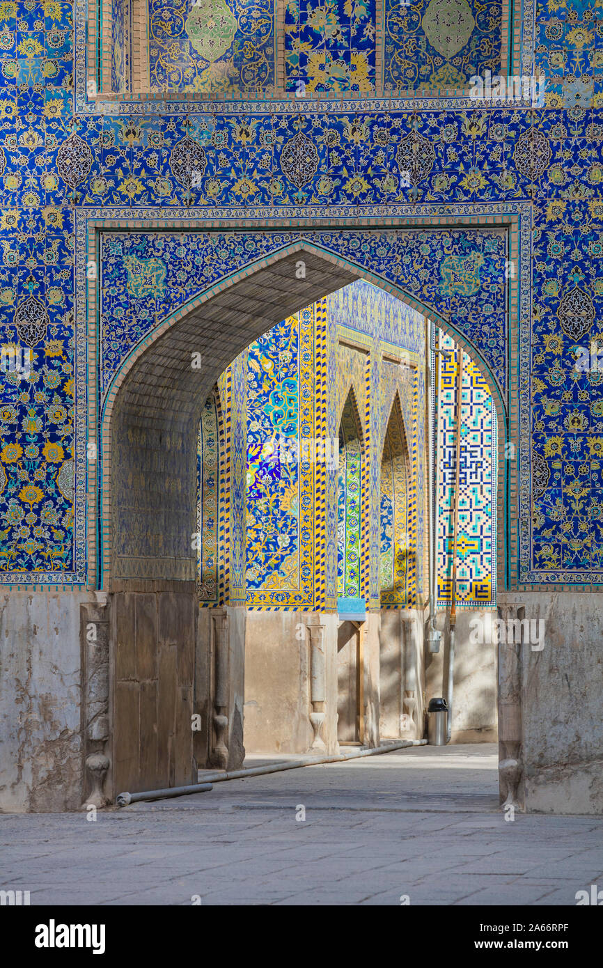Mezquita Shah, Isfahan, provincia de Isfahan, Irán Foto de stock