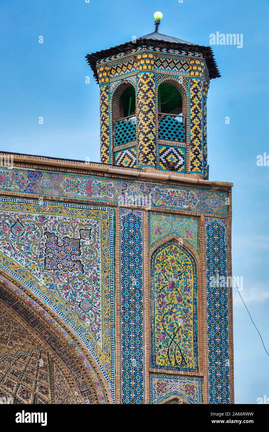 Mezquita Vakil, 1773, Shiraz, provincia de Fars, Irán Foto de stock