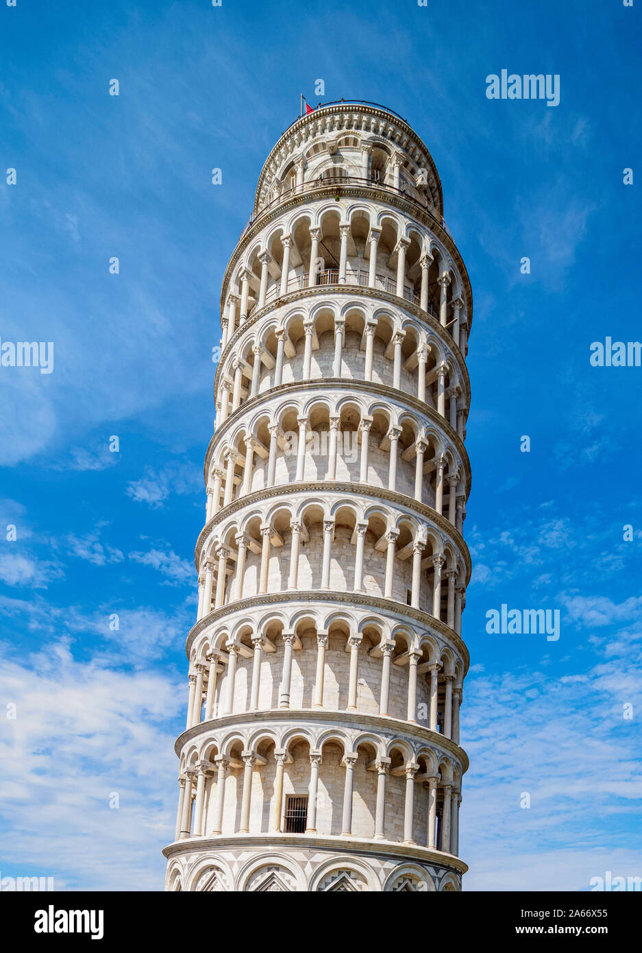Torre de Pisa, Piazza dei Miracoli, en Pisa, Toscana, Italia Foto de stock