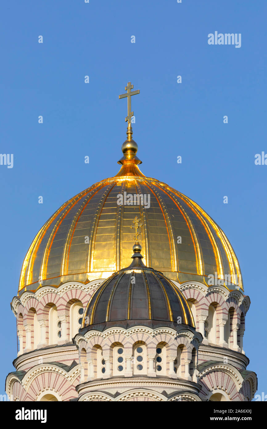 Catedral de la natividad de Cristo de Riga, Letonia. Foto de stock