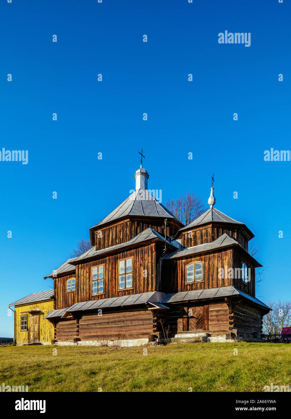 Iglesia greco-católica en Chotylub, Voivodato de Lublin, Polonia Foto de stock