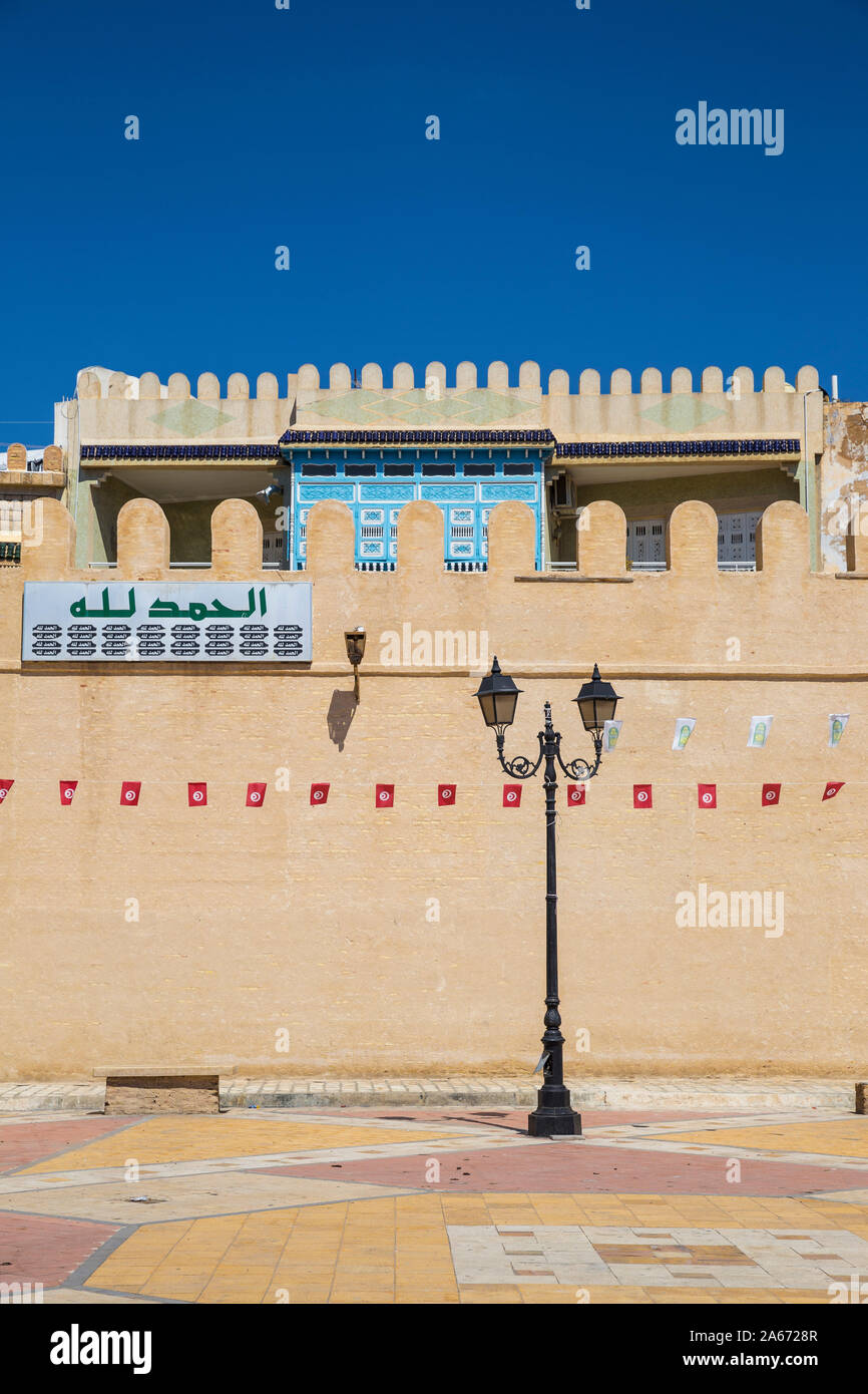 Túnez, Kairouan, Madina paredes Foto de stock