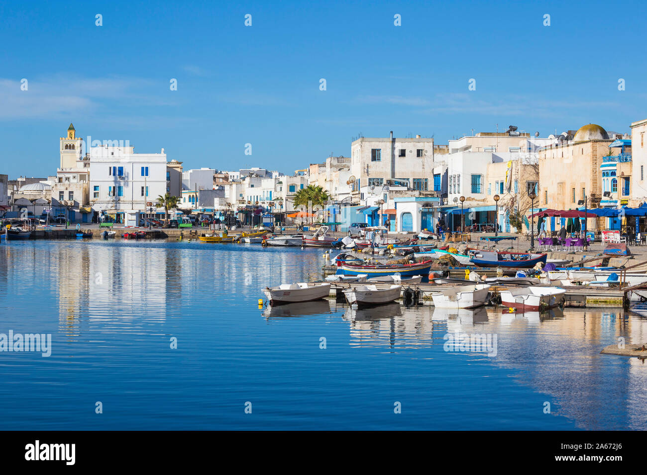 Túnez, Bizerta, El Puerto Viejo Foto de stock