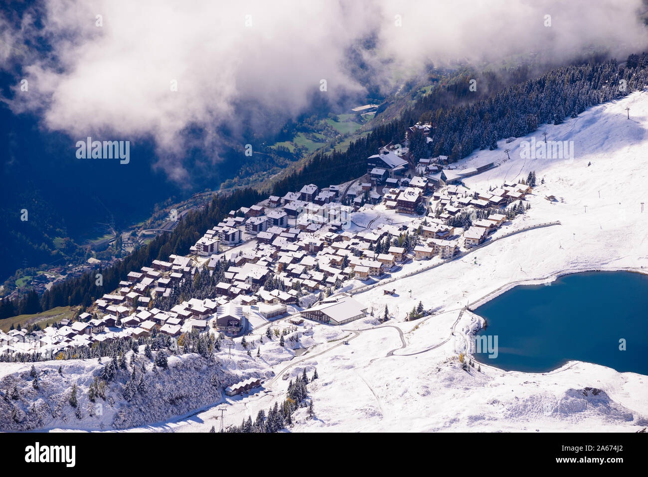 En den Aletscharena Berner Alpen, Wallis, Schweiz, Europa Foto de stock