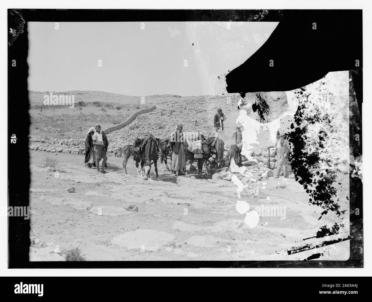 Zerka-Main & Machaerus, también Zerka (ciudad), T-J [es decir, Transjordania], en noviembre de 1930, Mayo 5-6, 1932. Foto de stock
