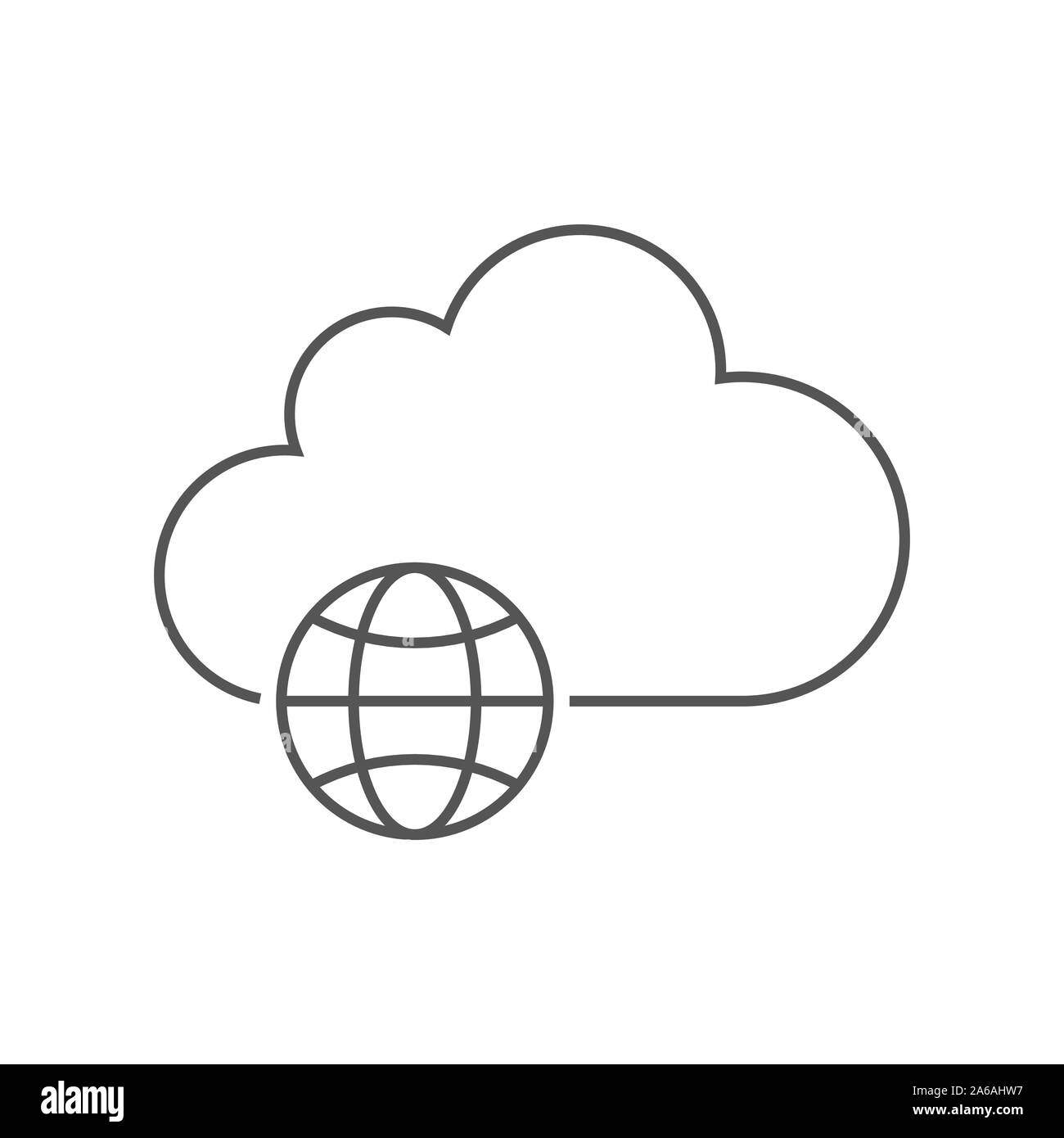 El concepto de la tecnología de cloud computing, almacenamiento en nube,  una nueva generación de redes. Icono web cloud de almacenamiento Internet  diseño plano. Ilustración vectorial. 10 EPS Imagen Vector de stock -