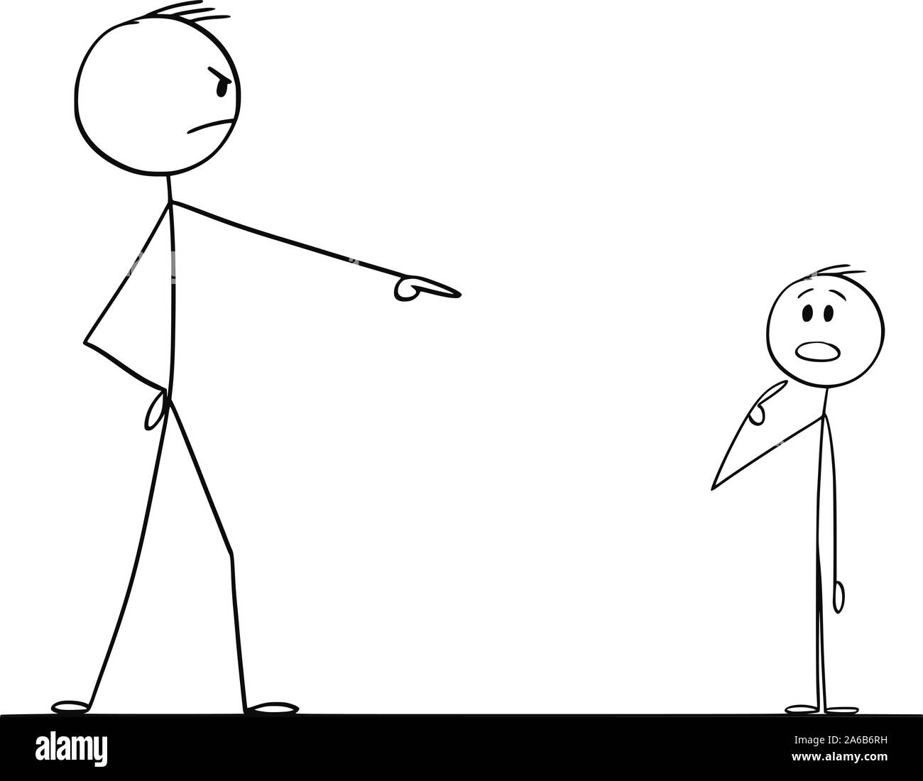 Caricatura de persona echando la culpa Imágenes recortadas de stock Alamy