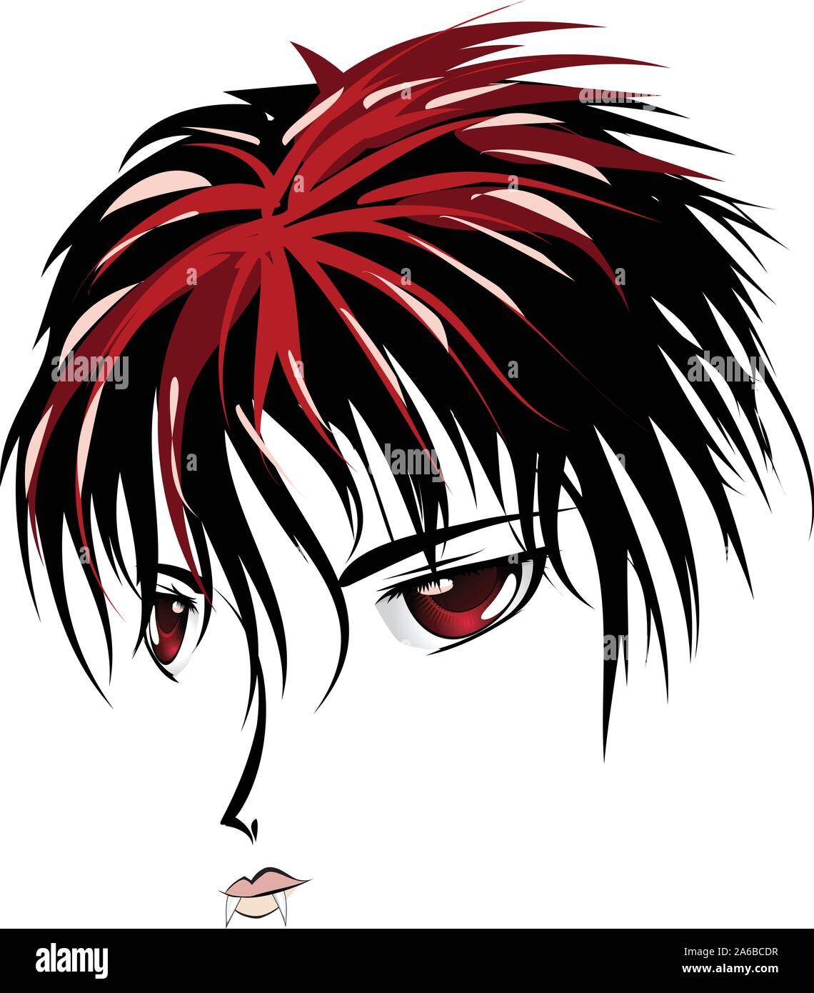 Cartoon vampire rostro con ojos rojos en estilo anime, manga Imagen Vector de stock - Alamy Cartoon vampire rostro con ojos rojos en estilo anime, manga Imagen Vector de stock - Alamy