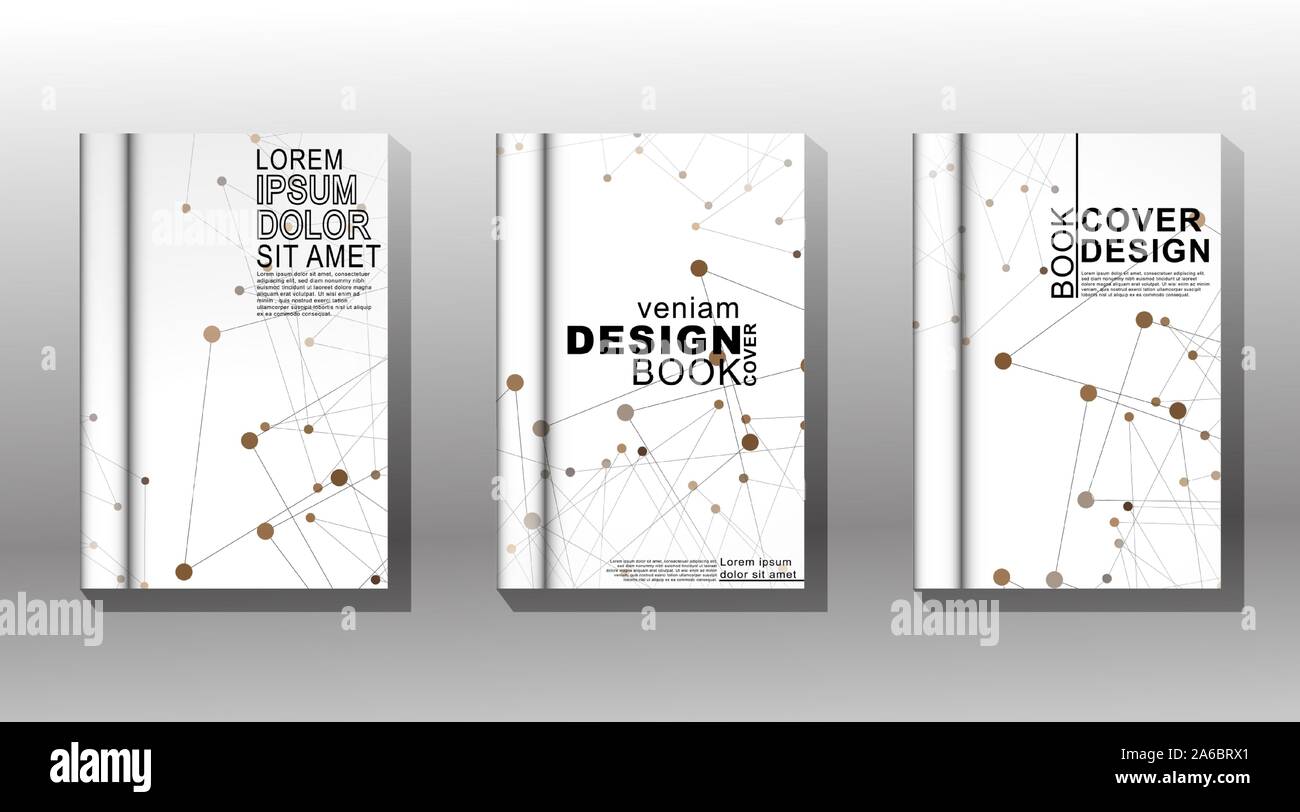 Portada del libro de diseño minimalista con conexión de círculos y líneas  de diseño vectorial Imagen Vector de stock - Alamy