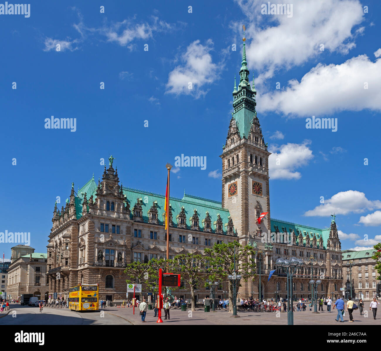Ayuntamiento, Hamburgo, Alemania. Foto de stock