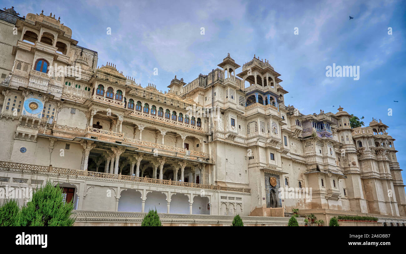 Palacio de la ciudad de Udaipur India Rajasthan Foto de stock