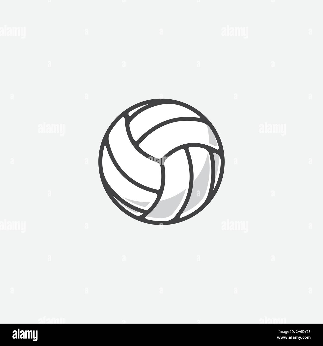 Elemento del logotipo de voleibol, voleibol de vector icono, deporte firmar la plantilla, pelota de playa de verano, ilustración vectorial, voleibol ball esquema icono vectorial Ilustración del Vector