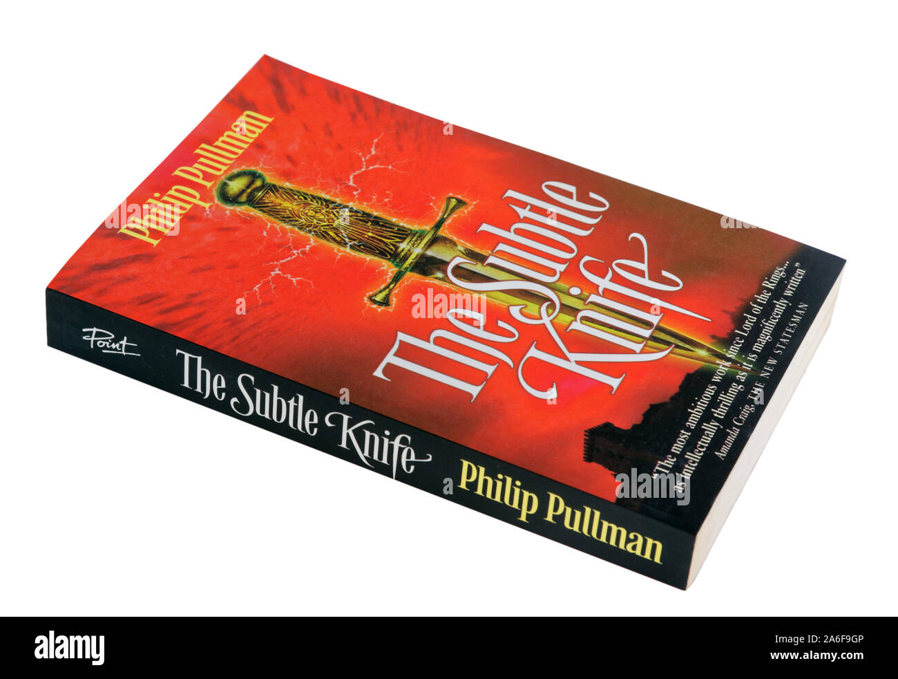 La cuchilla sutil por Philip Pullman, dos libros de la trilogía His Dark Materials Foto de stock