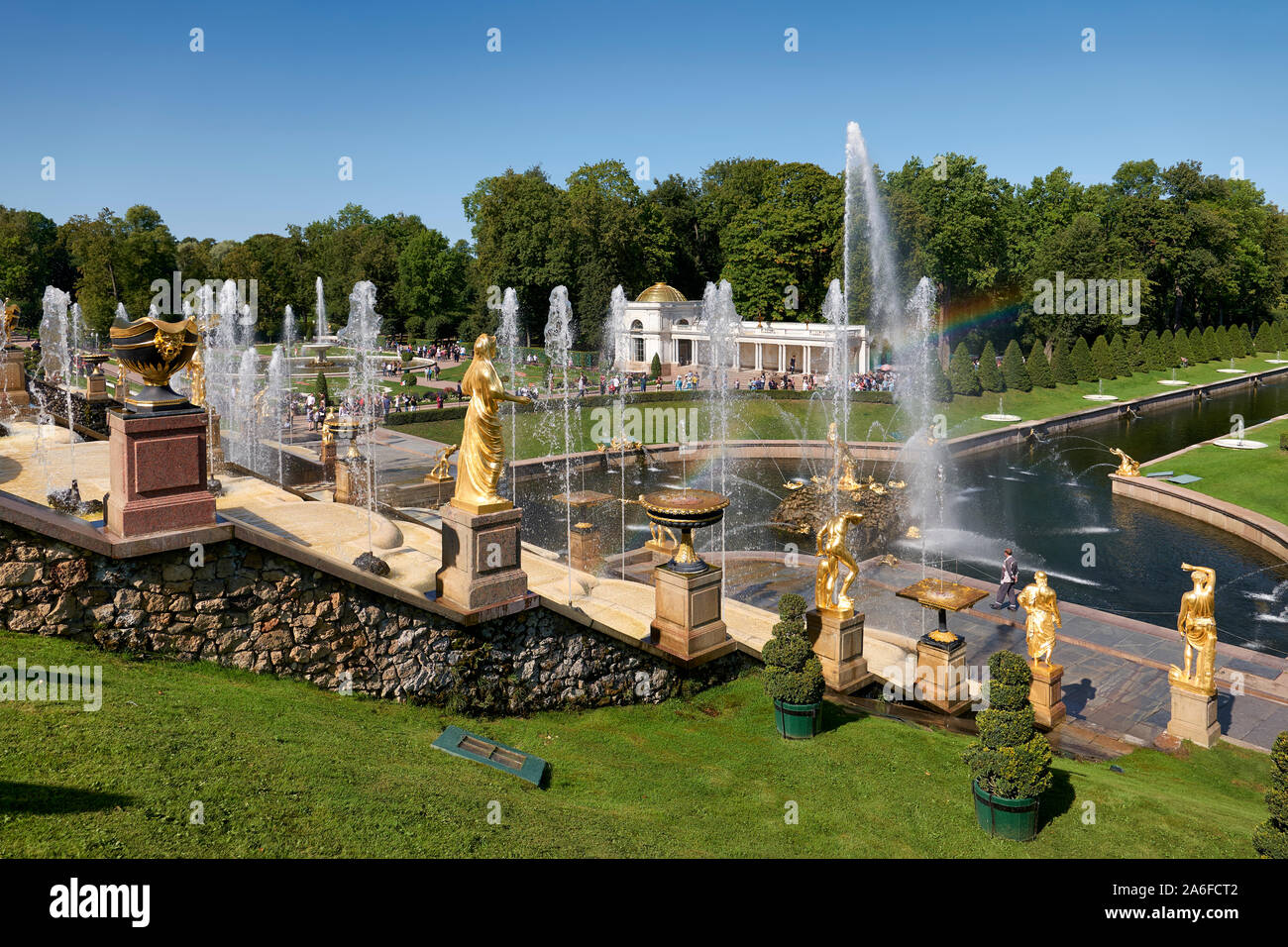 San Petersburgo, Rusia. Palacio Peterhof Foto de stock