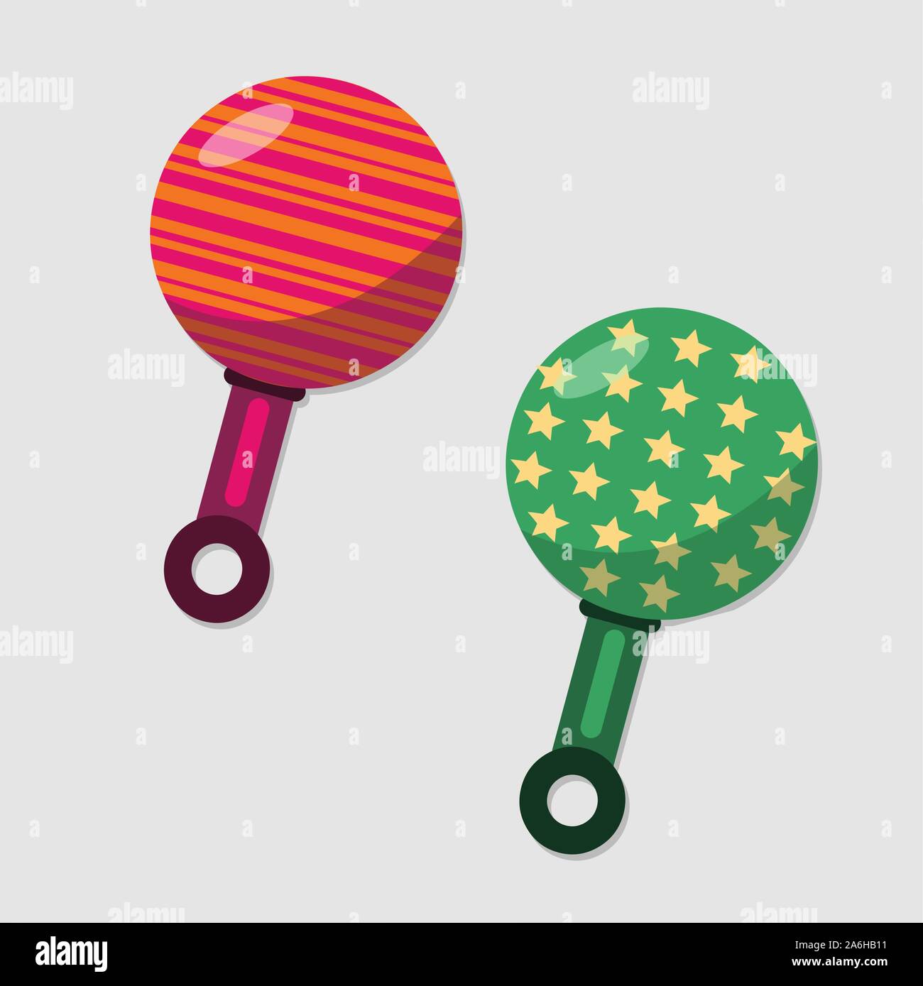 Las maracas baby toy ilustración vectorial Imagen Vector de stock Alamy