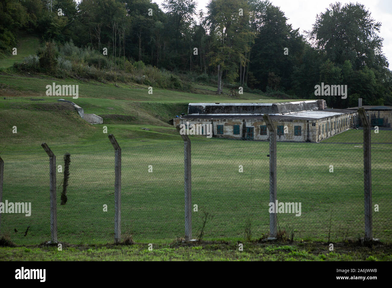 Des Bunkeranlage Hauptquartiers Wolfsschlucht 2 von Adolf Hitler bei Margival Foto de stock