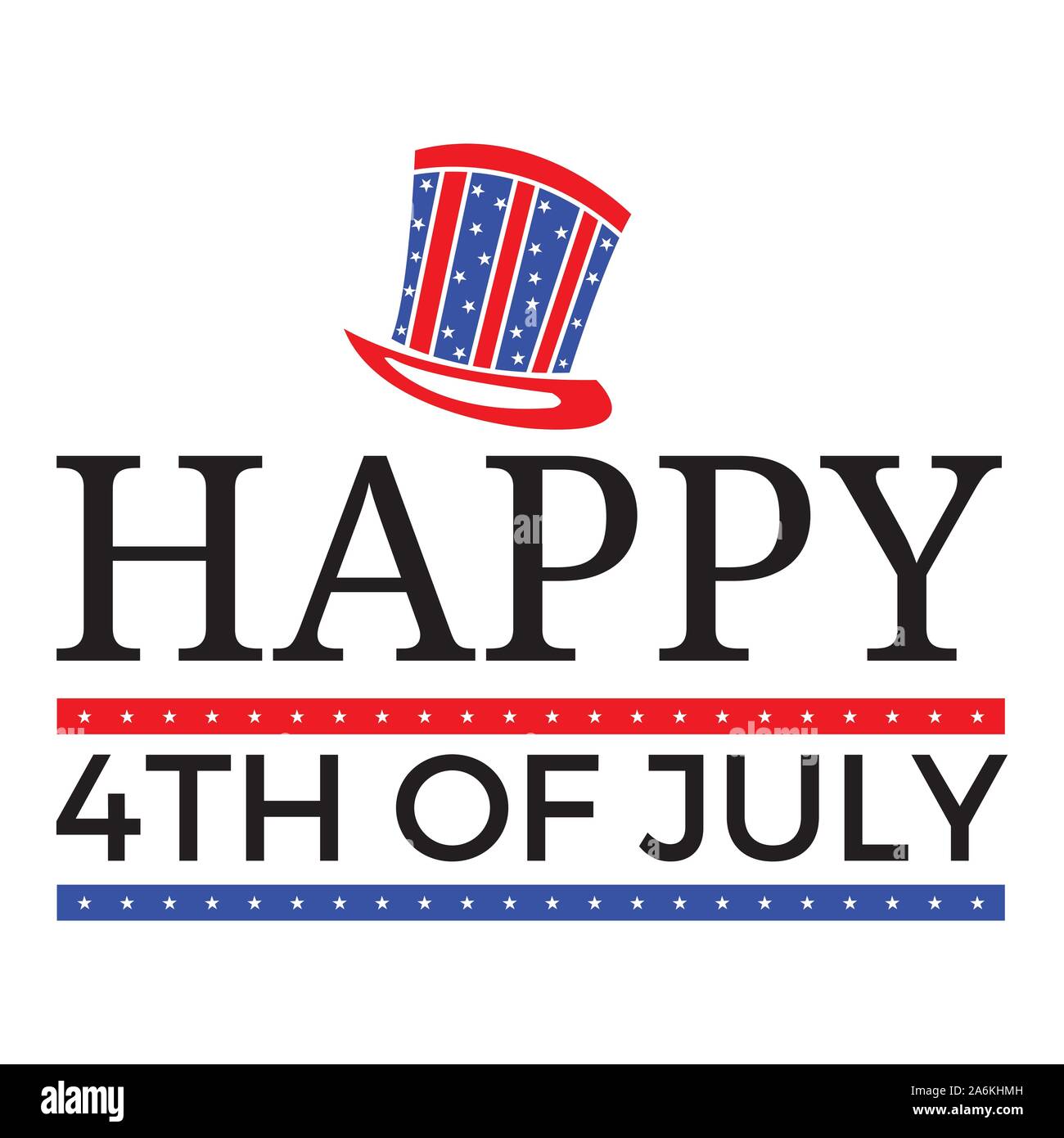 4 de julio Feliz Día de la Independencia de Estados Unidos de gráficos vectoriales Ilustración del Vector