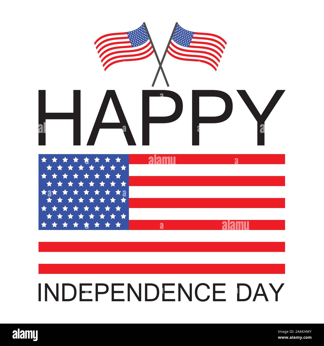 El 4 de julio el Día de la Independencia de Estados Unidos ilustración vectorial Ilustración del Vector