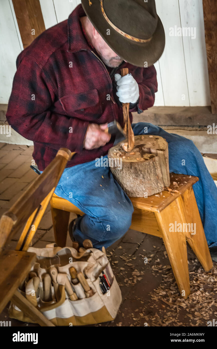 Landis Valley Farm Museum, días de artesanía, Lancaster, PA.Recreacions & antiguos elementos históricos. Foto de stock