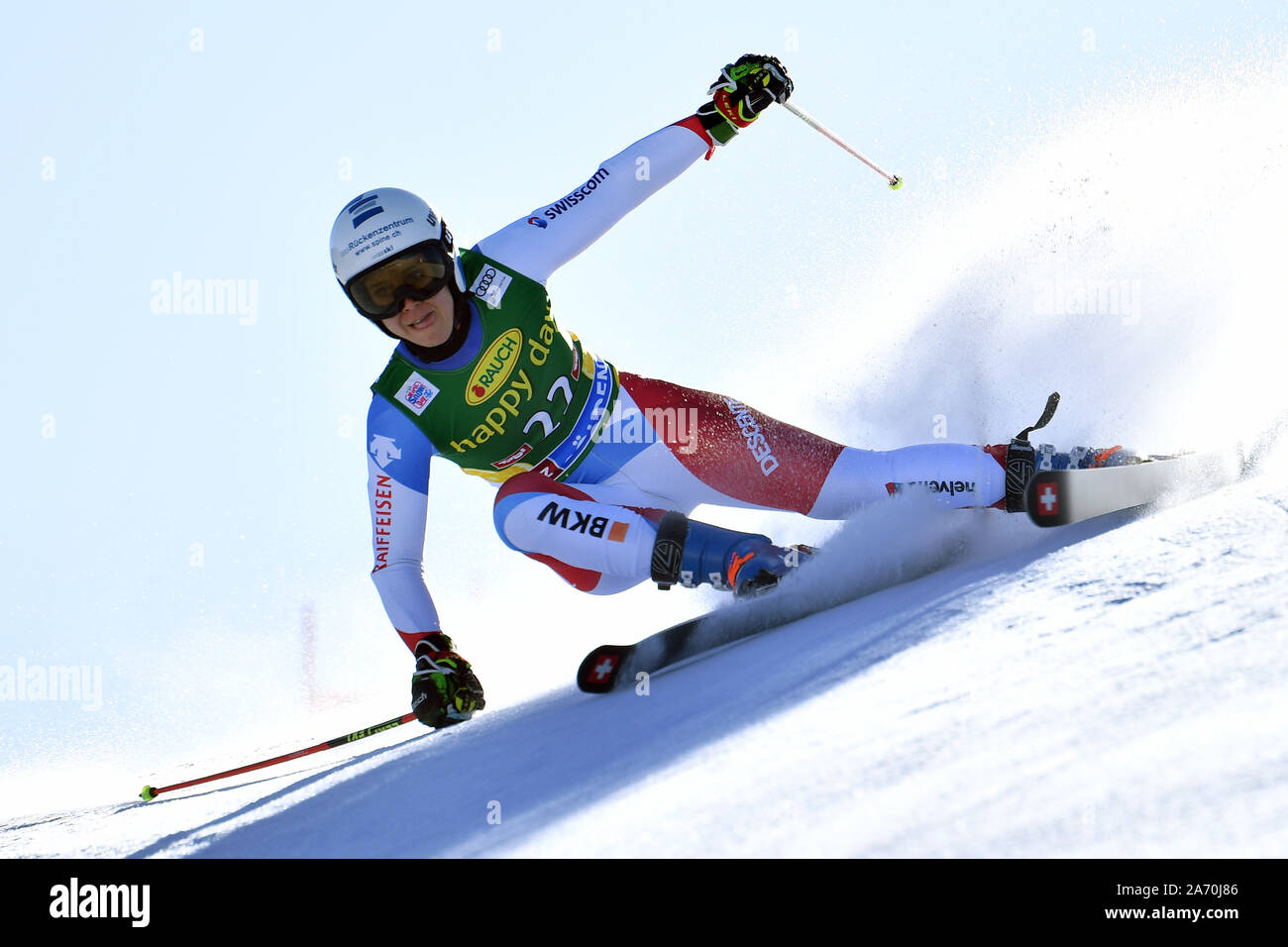 Andrea ELLENBERGER (SUI), Acción, slalom gigante Damas, slalom gigante". Copa del Mundo de Esquí alpino, en Soelden en el glaciar de Rettenbach, Rettenbachferner, temporada en 2019/2020, 19/20, de 26.10.2019. Uso | en todo el mundo Foto de stock