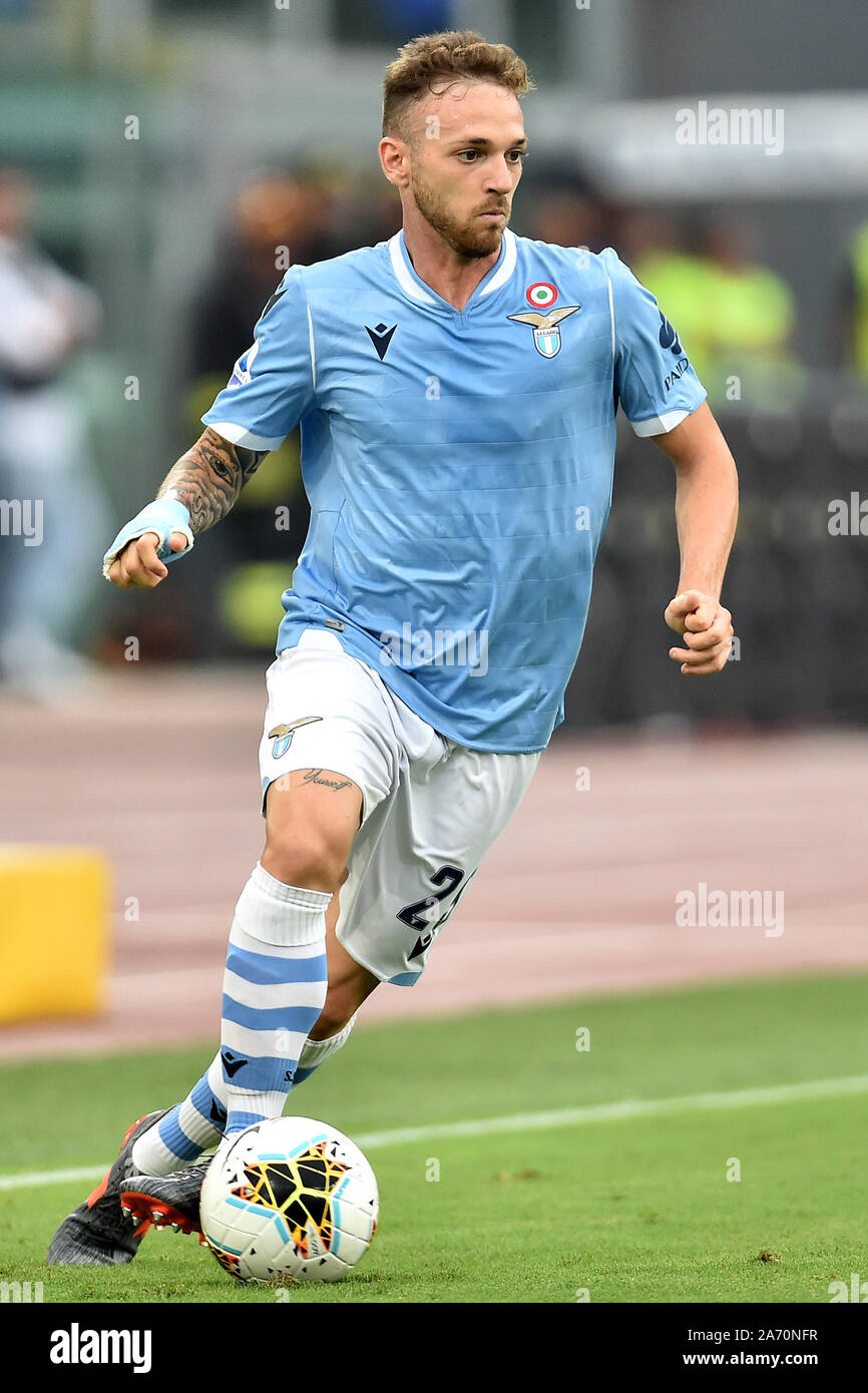 Manuel Lazzari de SS Lazio Roma 01-09-2019 Stadio Olimpico de fútbol Serie A en 2019/2020 SS Lazio - AS Roma foto Andrea Staccioli / Insidefoto Foto de stock