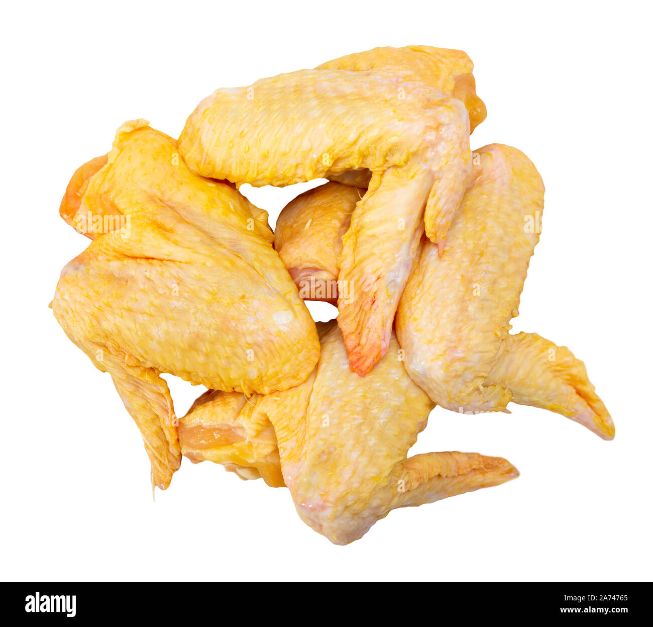 Ingredientes para cocinar. Agricultor fresca cruda alitas de pollo