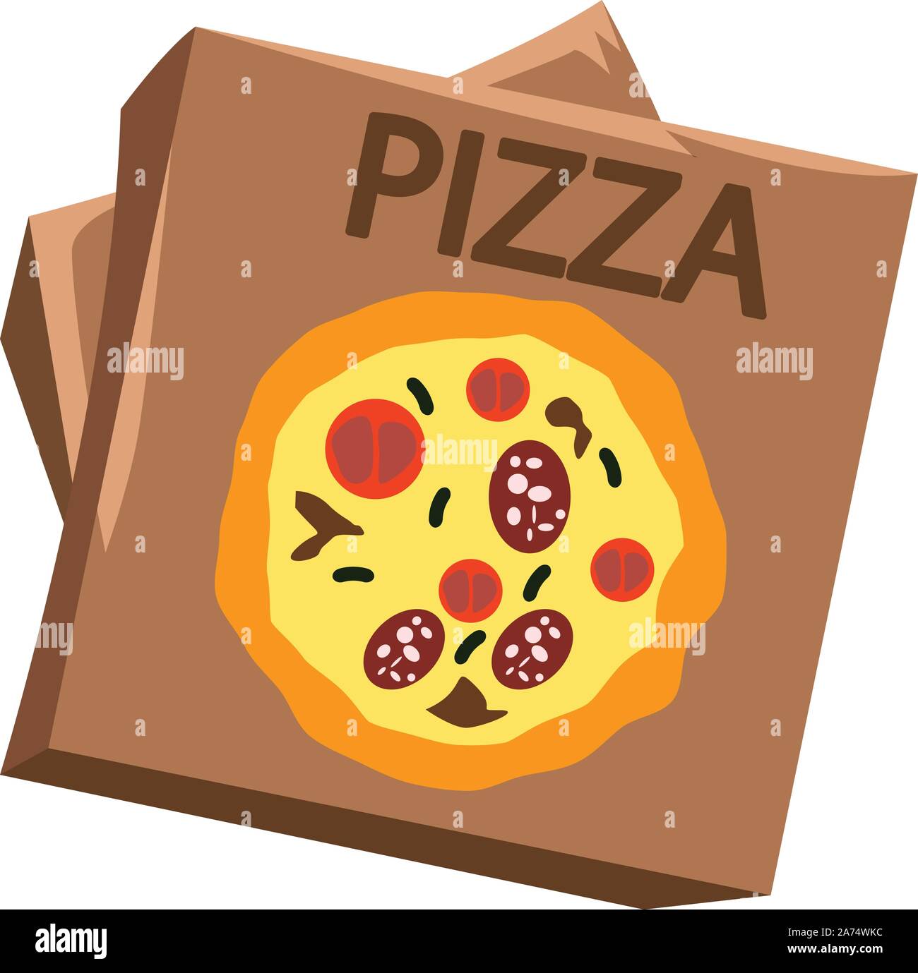 Caja de pizza Imagen Vector de stock - Alamy