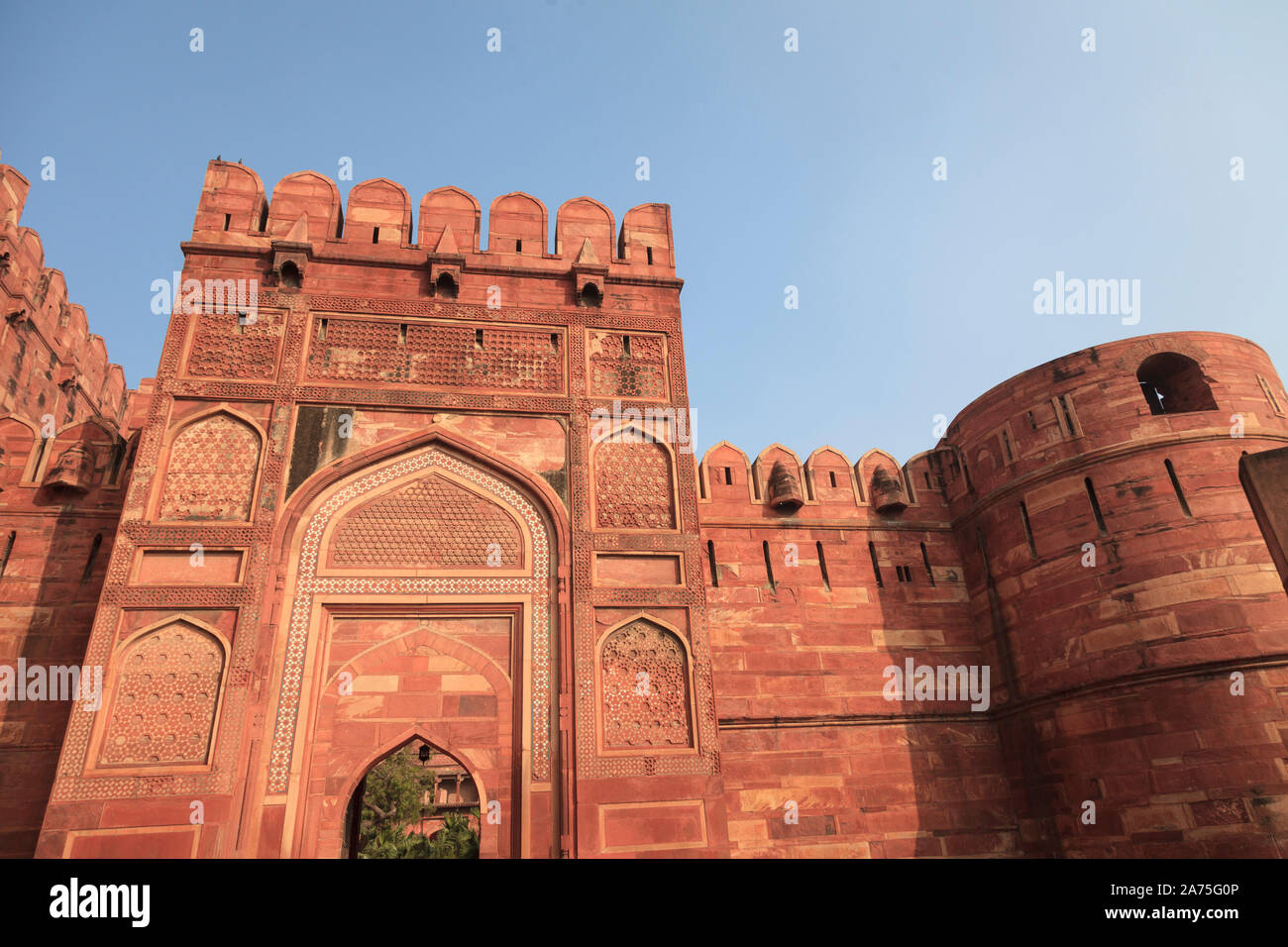 La India, Uttar Pradesh, Agra, Agra Fort Foto de stock
