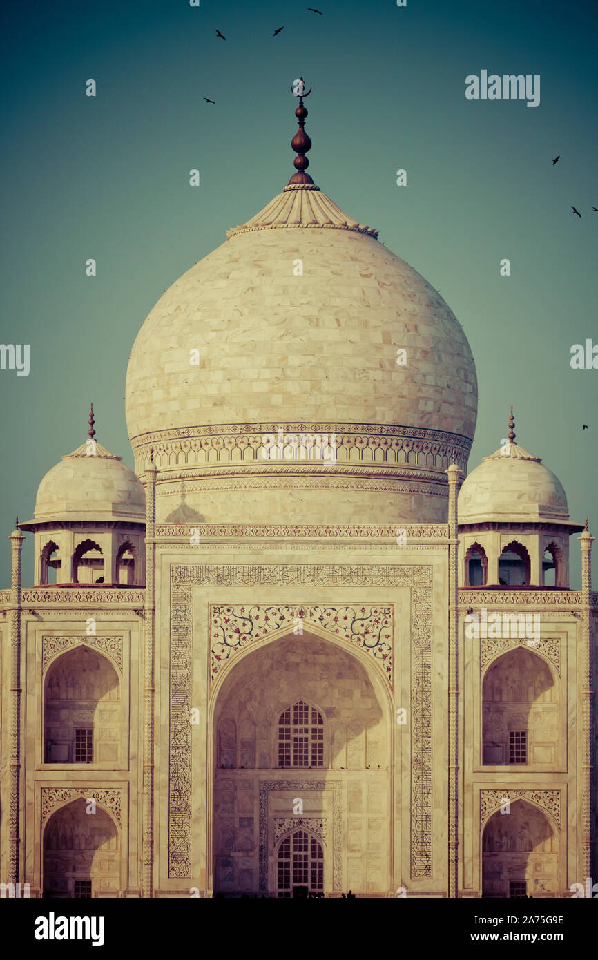La India, Uttar Pradesh, Agra, Taj Mahal (UNESCO sitio) Foto de stock