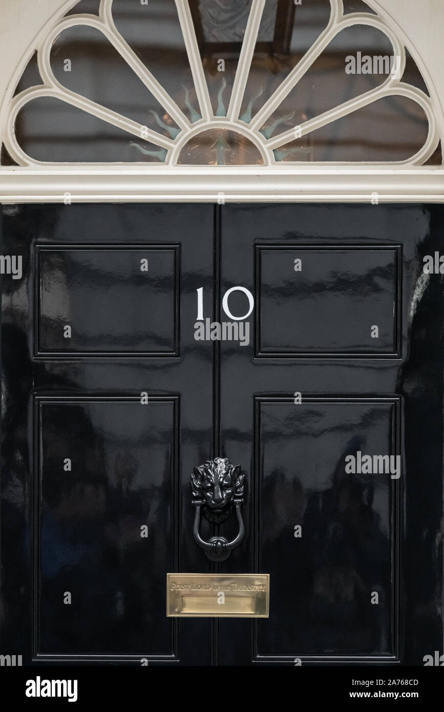 Nº10 de Downing Street, Westminster, Whitehall, Londres, Reino Unido. Foto de stock