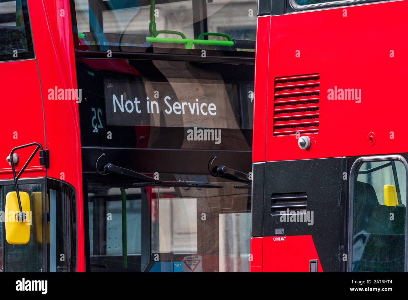 Los autobuses de Londres no en servicio Foto de stock
