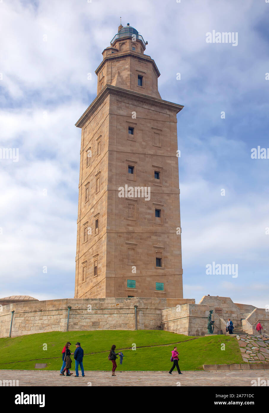 Faro Torre de Hércules A Coruña, Galicia, España Foto de stock