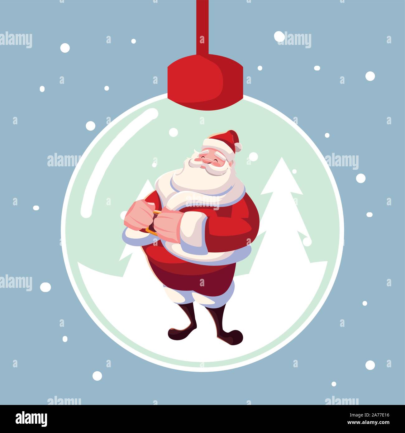 Santa Claus diseño de esfera, Feliz Navidad decoración invitación tarjeta  de celebración y de vacaciones en el tema ilustración vectorial Imagen  Vector de stock - Alamy