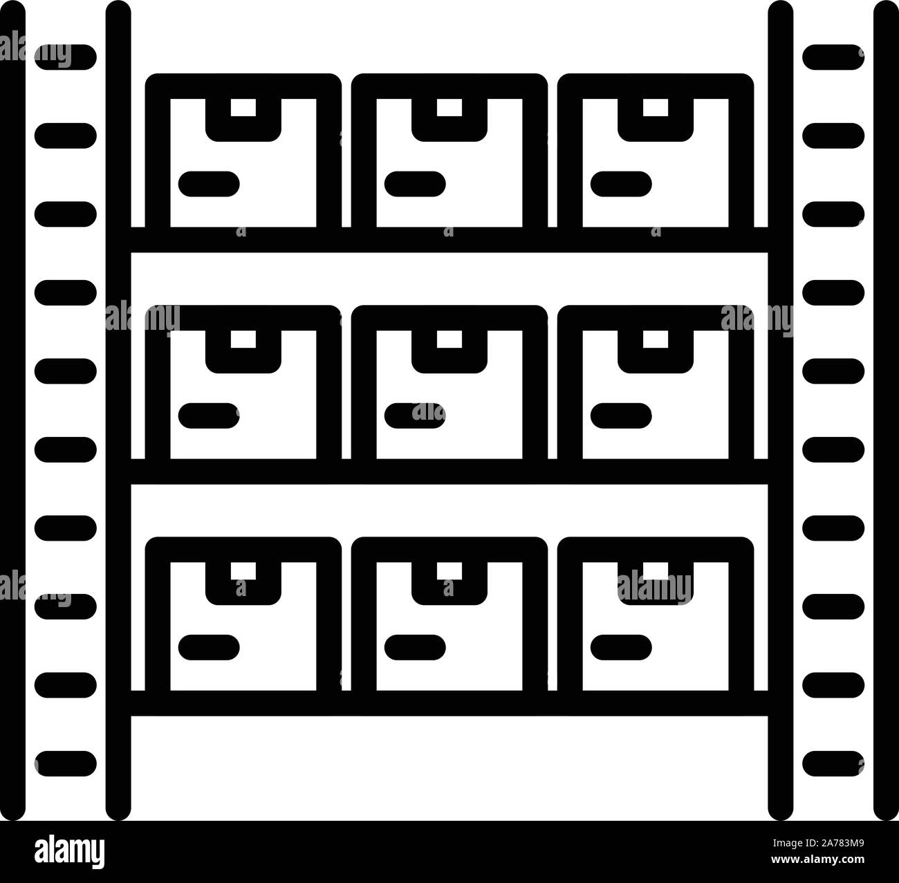 Icono Del Inventario Del Almacén El Estilo De Esquema Imagen Vector De Stock Alamy 2747