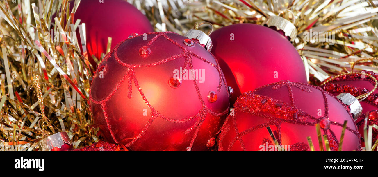 Decoración de Navidad banner Foto de stock