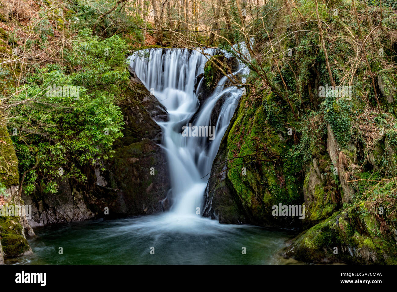 La Cascada de horno, Ceredigion Foto de stock