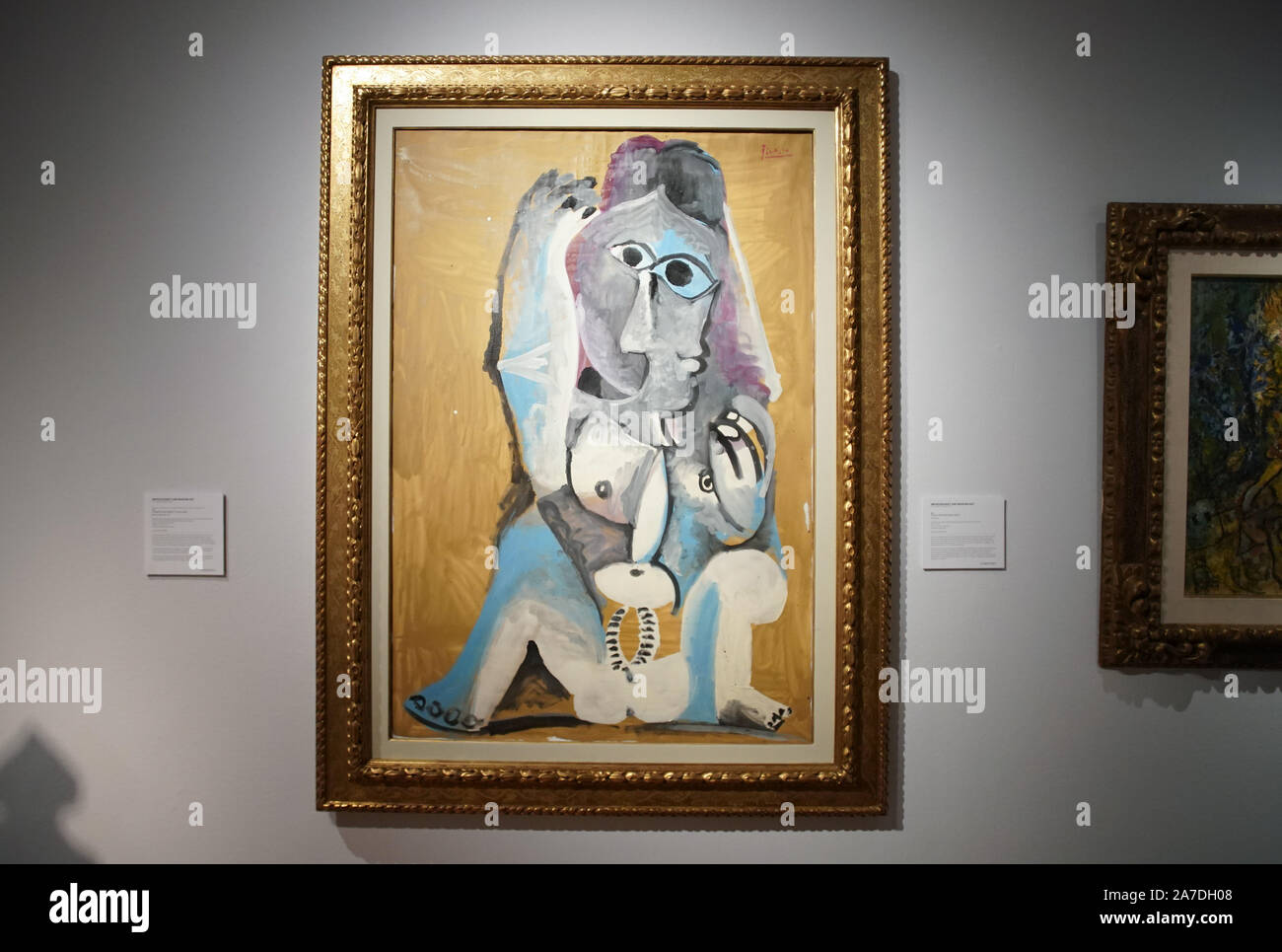 Nueva York, Estados Unidos. 01 Nov, 2019. Nu assis de Pablo Picasso se encuentra en exhibición en un preestreno para la prensa de Christie's Siglo XX Semana venta el viernes, 1 de noviembre de 2019 en la Ciudad de Nueva York. Foto por John Angelillo/UPI Crédito: UPI/Alamy Live News Foto de stock