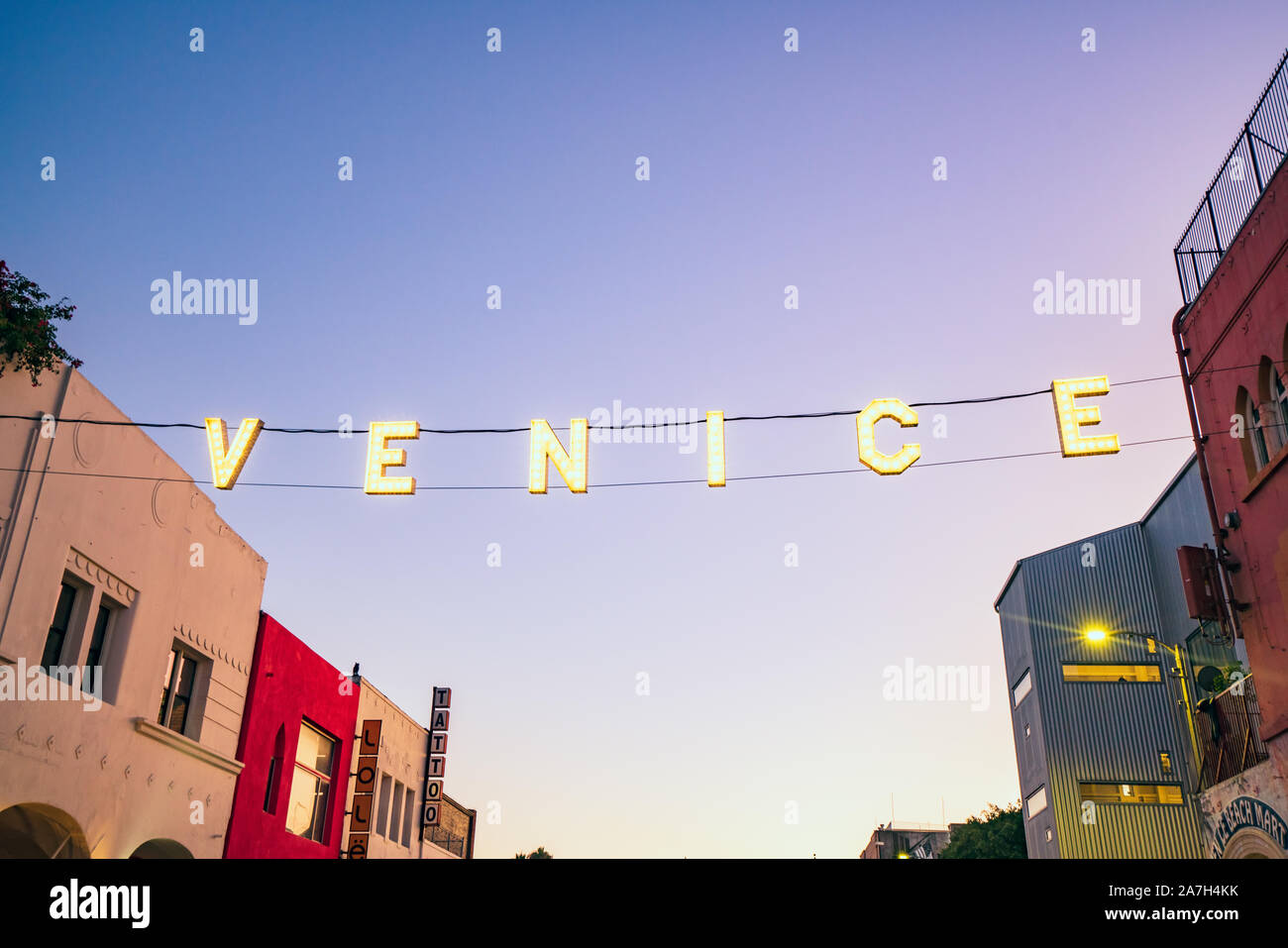 Signo de Venice Beach en Los Ángeles en California Foto de stock