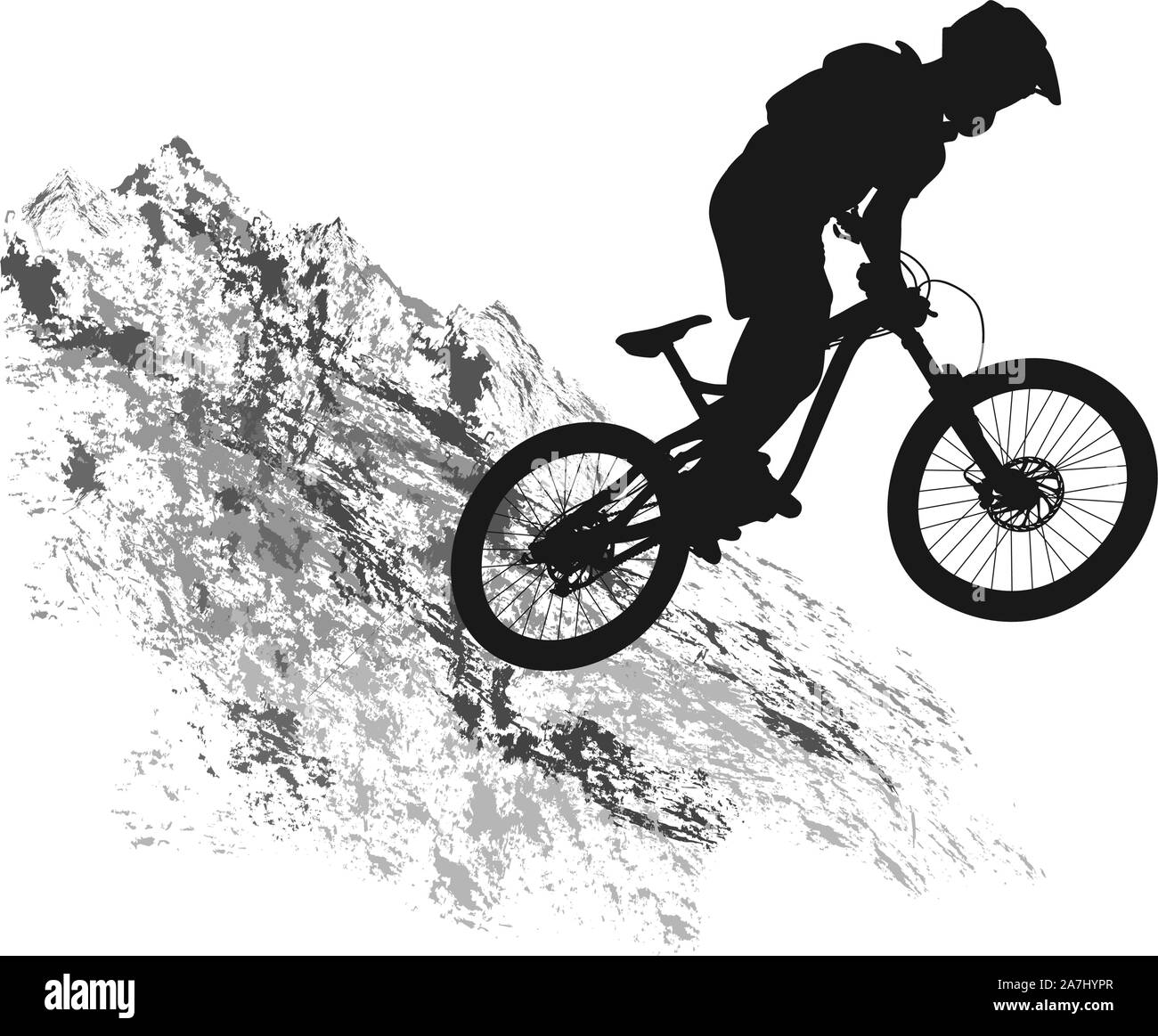 Ciclista de salto Imágenes de stock en blanco y negro - Alamy