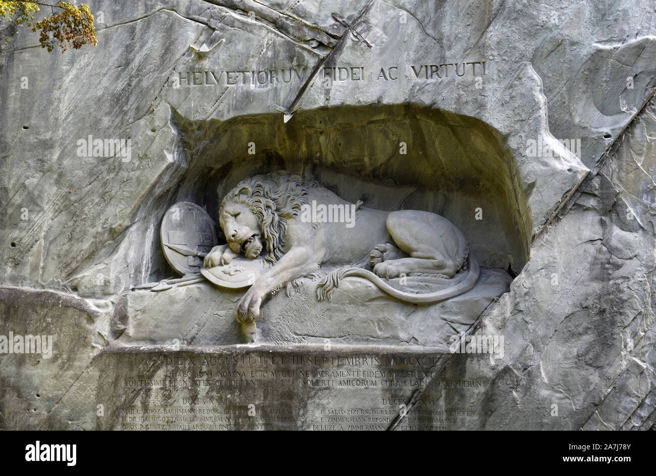 El monumento del león;alfalfa;Suiza Foto de stock
