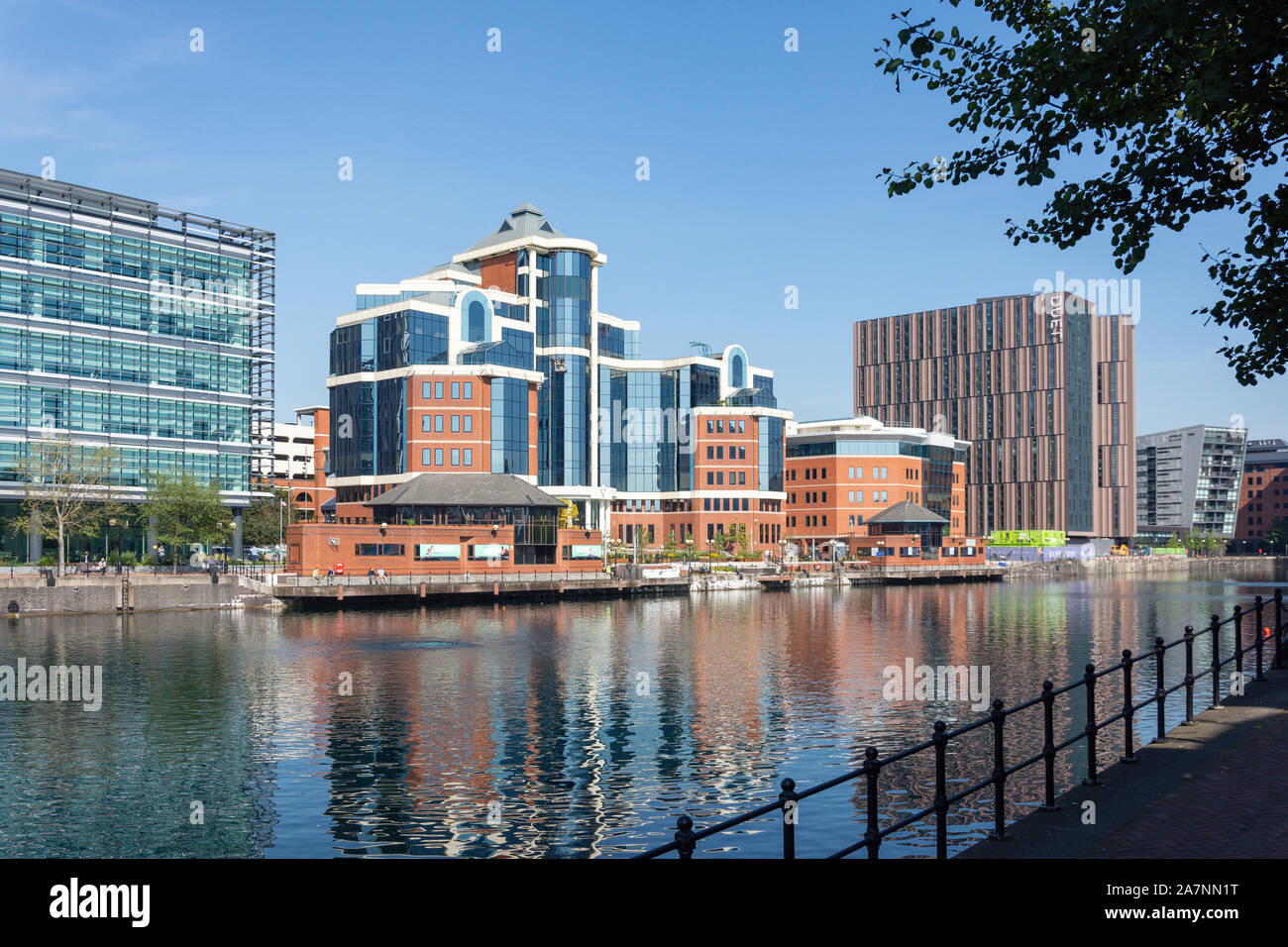El edificio Victoria, Salford Quays, Salford, Greater Manchester, Inglaterra, Reino Unido Foto de stock