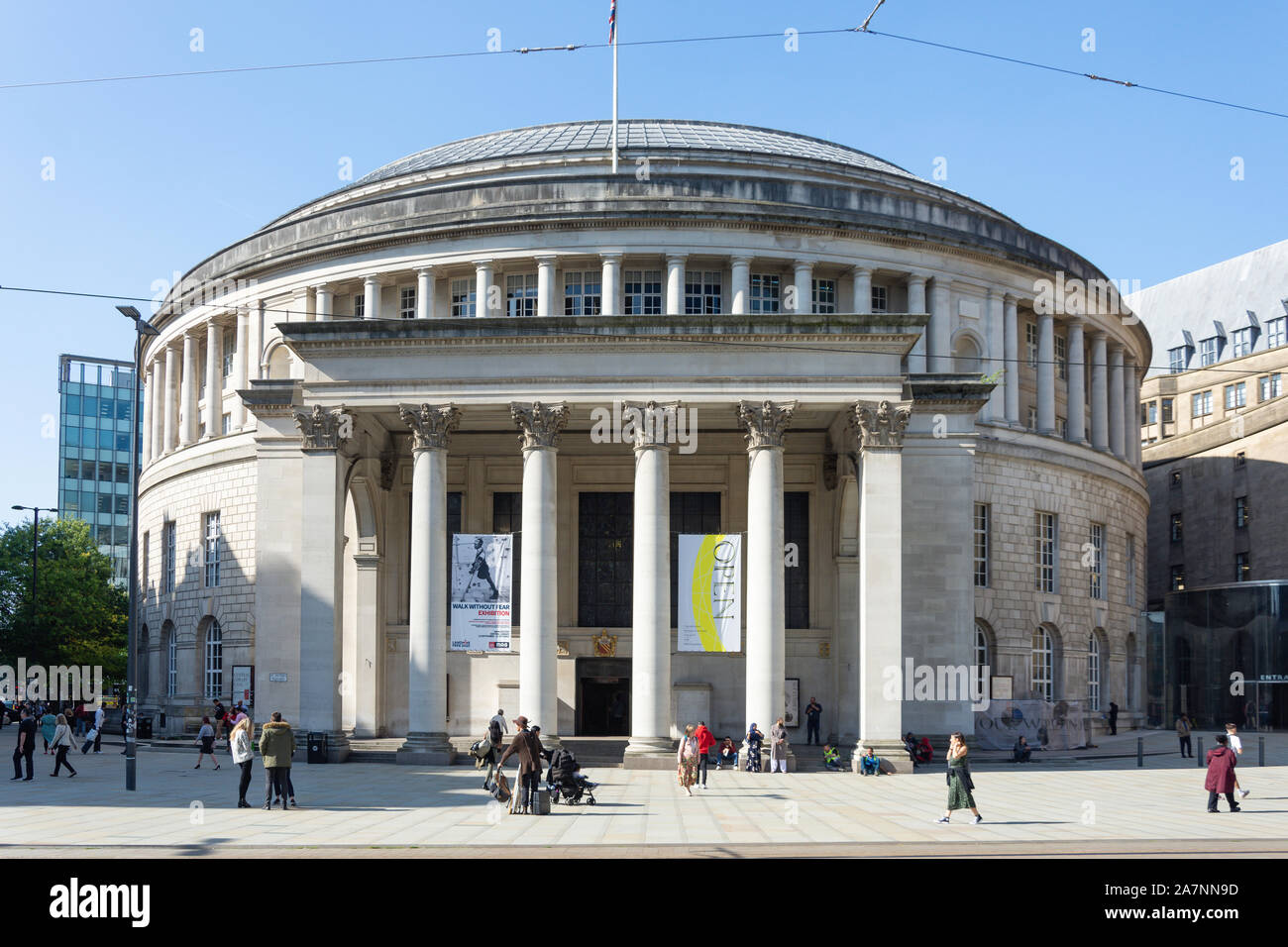 Manchester Central Library, la Plaza de San Pedro, Manchester, Greater Manchester, Inglaterra, Reino Unido Foto de stock