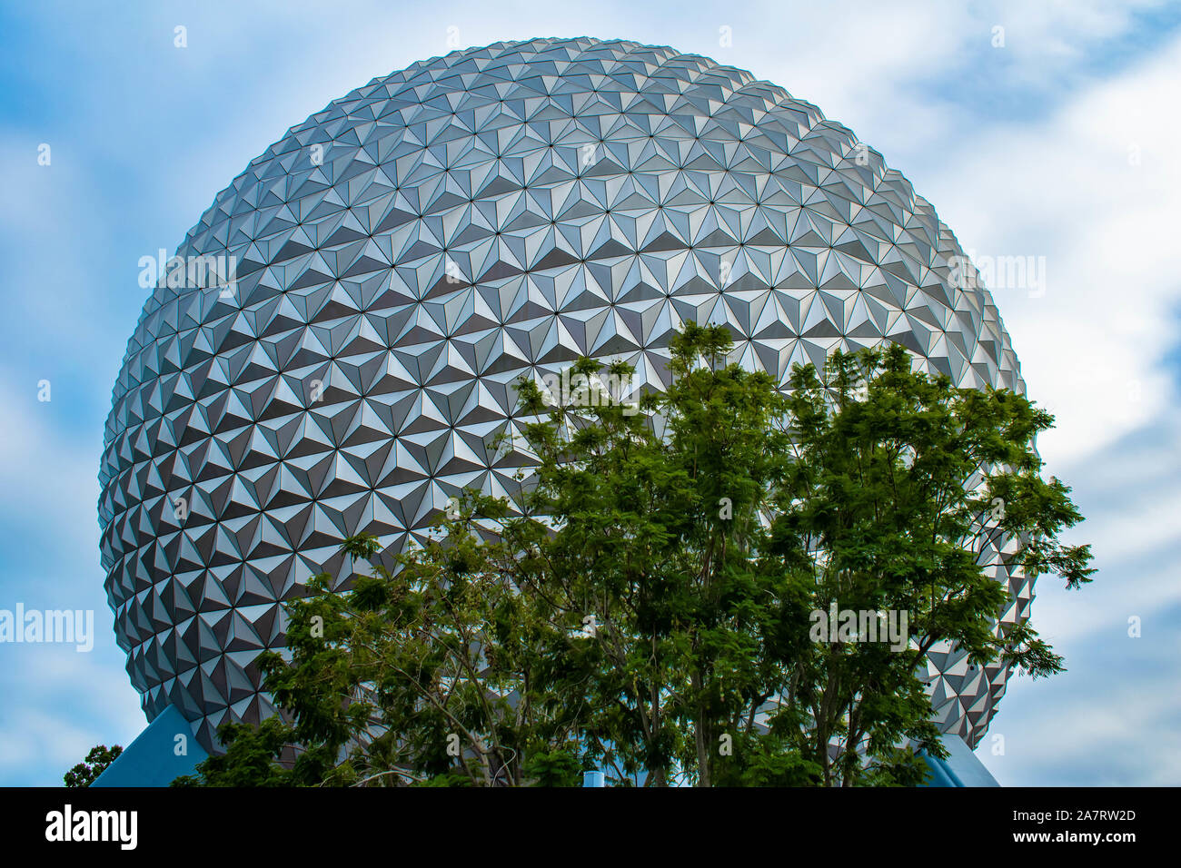 Orlando, Florida. Noviembre 01, 2019. Vista superior de la esfera a Epcot (2) Foto de stock